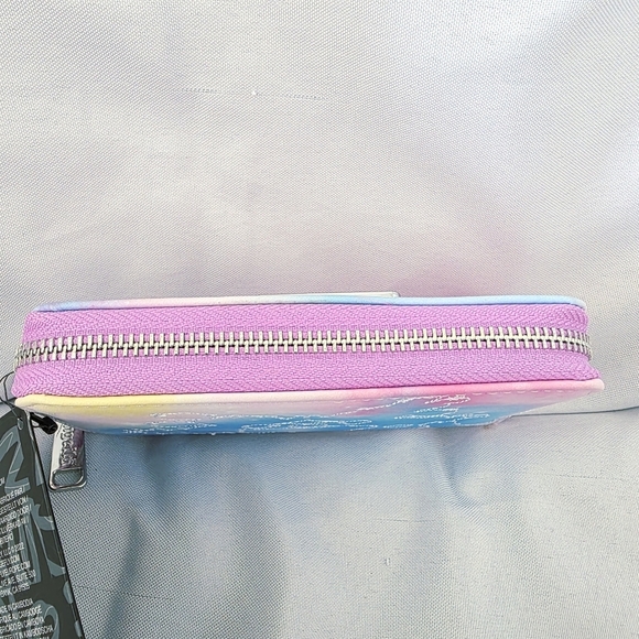 Disney Loungefly Mickey Minnie Mouse Constellation Zip Wallet Pastel New - Picture 4 of 10